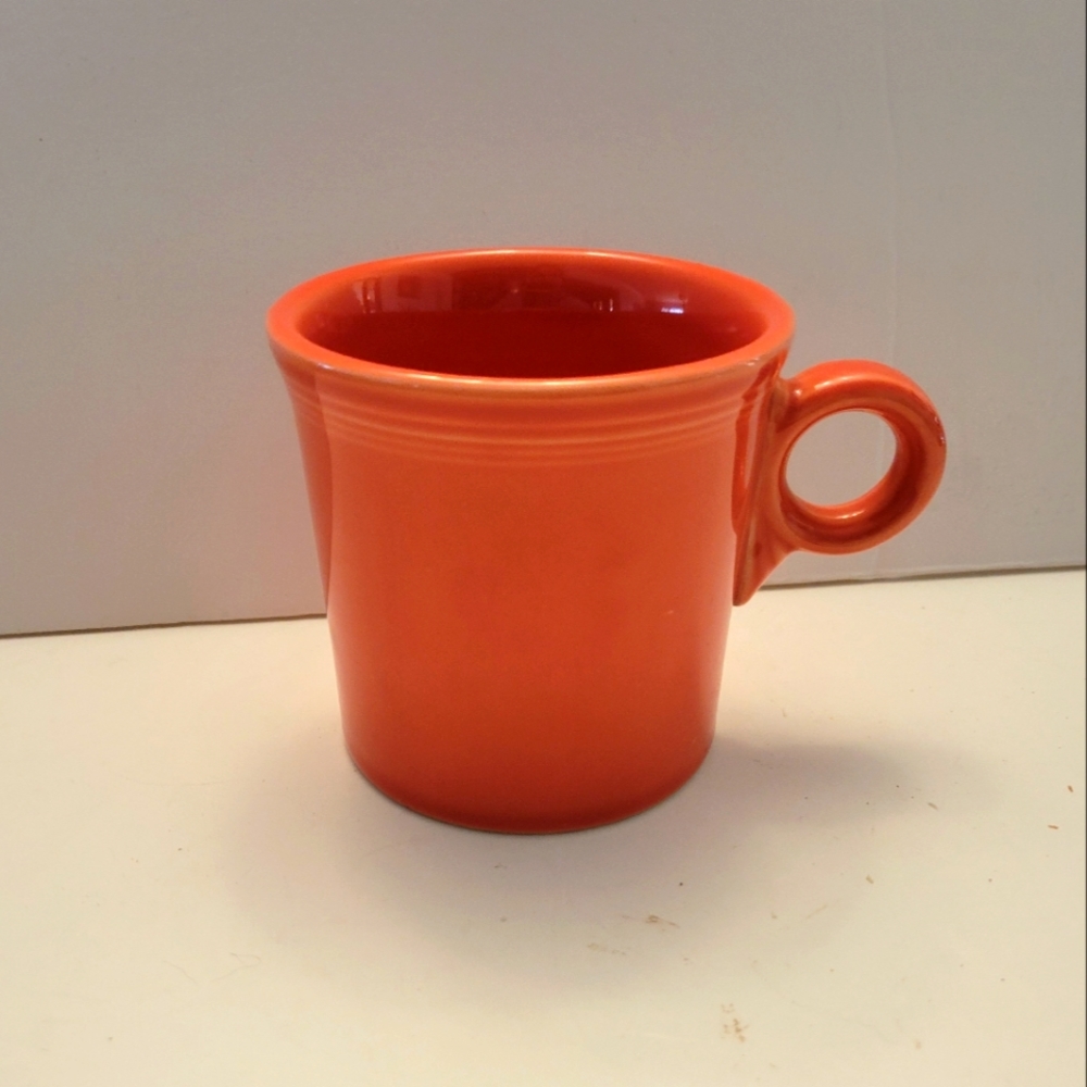 Fiesta Ware Tom & Jerry Style Ring Handle Mug Orange Cup